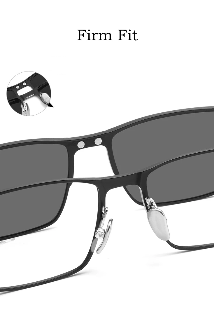 YIMARUIILI Mode Hohe Qualität Platz Reinem Titan Magnetische Clip Auf Gläser Optische Verordnung Große Brillen Rahmen Männer 9905 – Detail 7