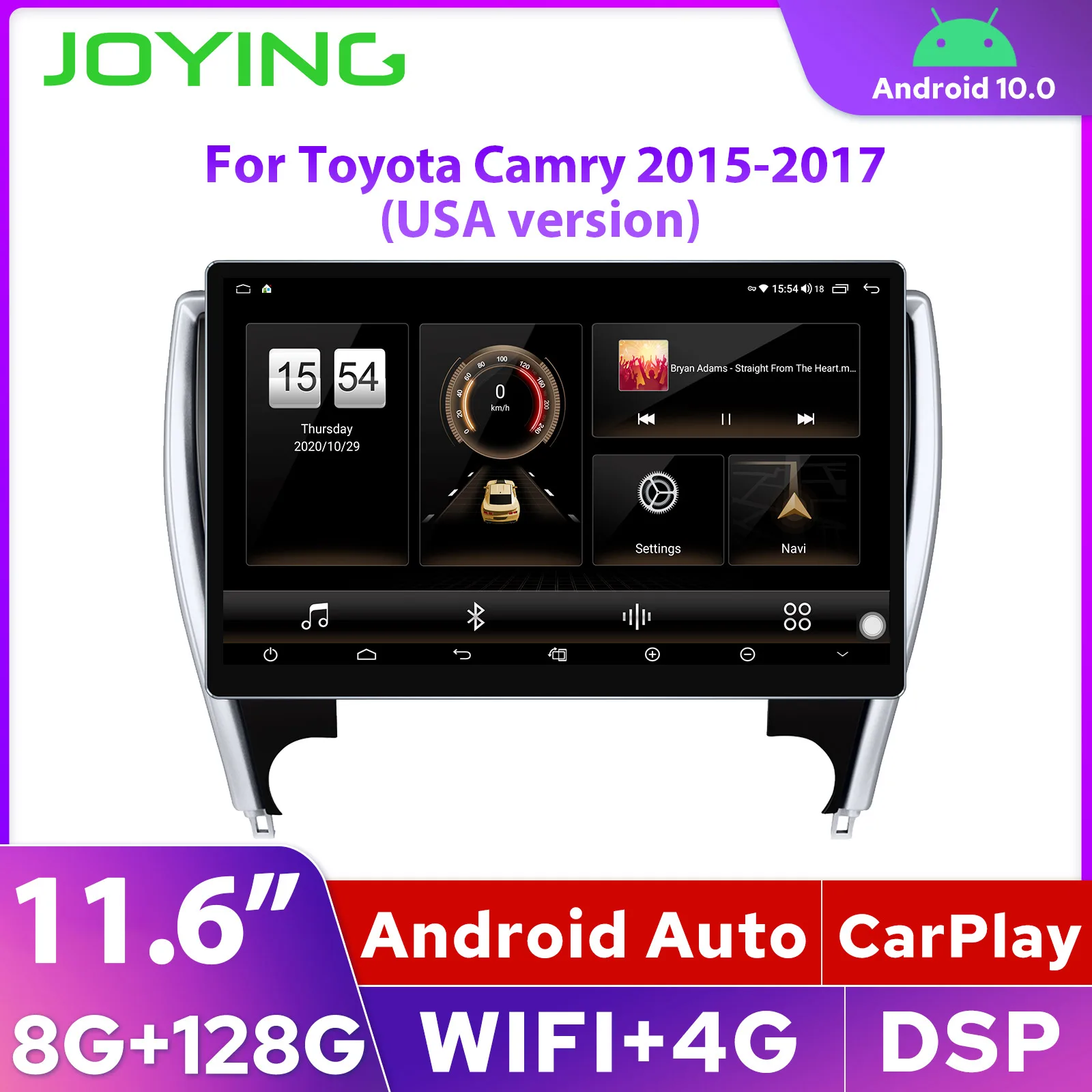 

Автомагнитола 11,6 дюймов, мультимедийный стерео-проигрыватель на Android для Toyota Camry 2015 -2017 с поддержкой заводской камеры JBL Plug And Play