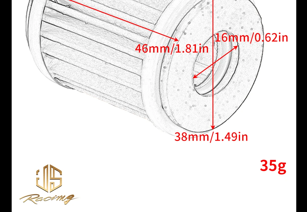 JSRAOIMG Motorrad-Ölfilter für Yamaha YFZ450 S T V WR125 WR250 WR450 YZF-R125 YP125 CZD300 A X-Max 300 ABS MWD300 Tricity – Detail 18