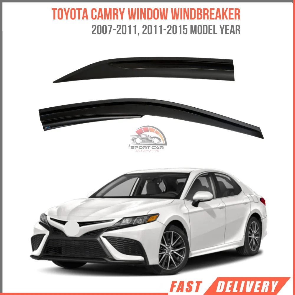 

TOYOTA CAMRY 2007-2011, 2011-2015 Sport Style glass windbreaker 4 pieces car rain protection accessory-Free Shipping