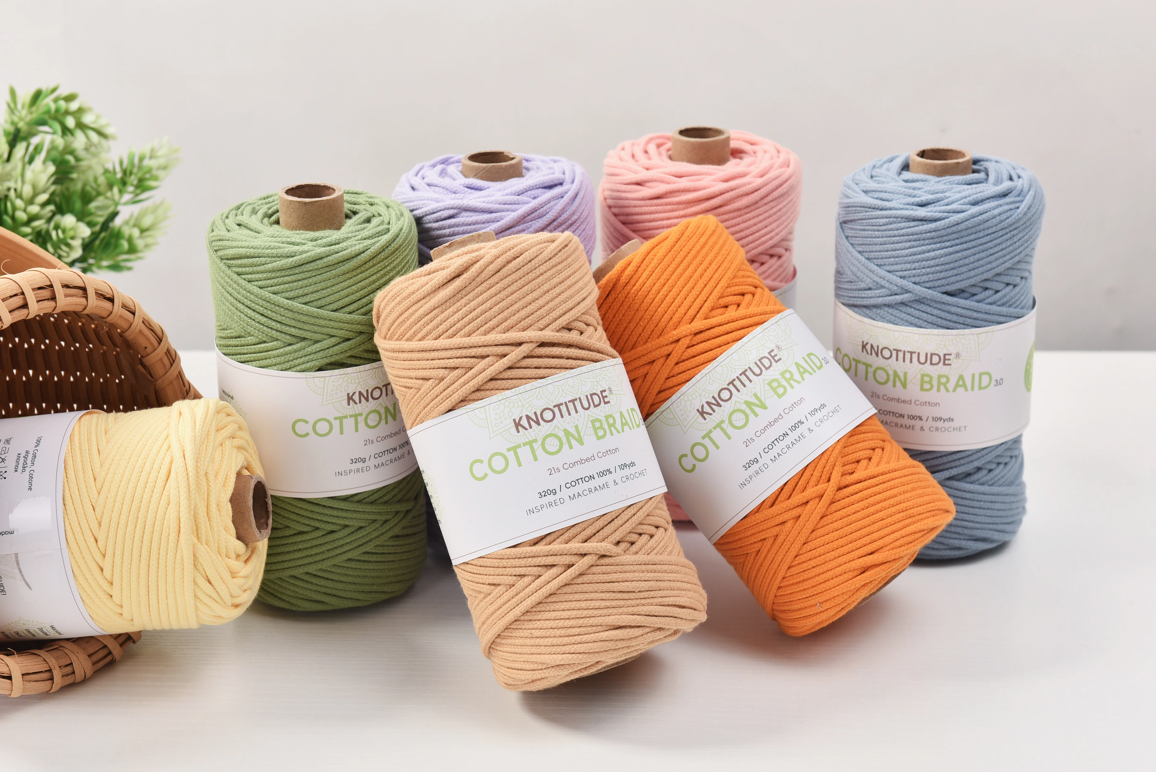 KNOTITUDE 3mm Macrame Braid Cotton Cord 109Yards Pure Cotton Rope for Bracelet Knots,  DIY Craft Making 5