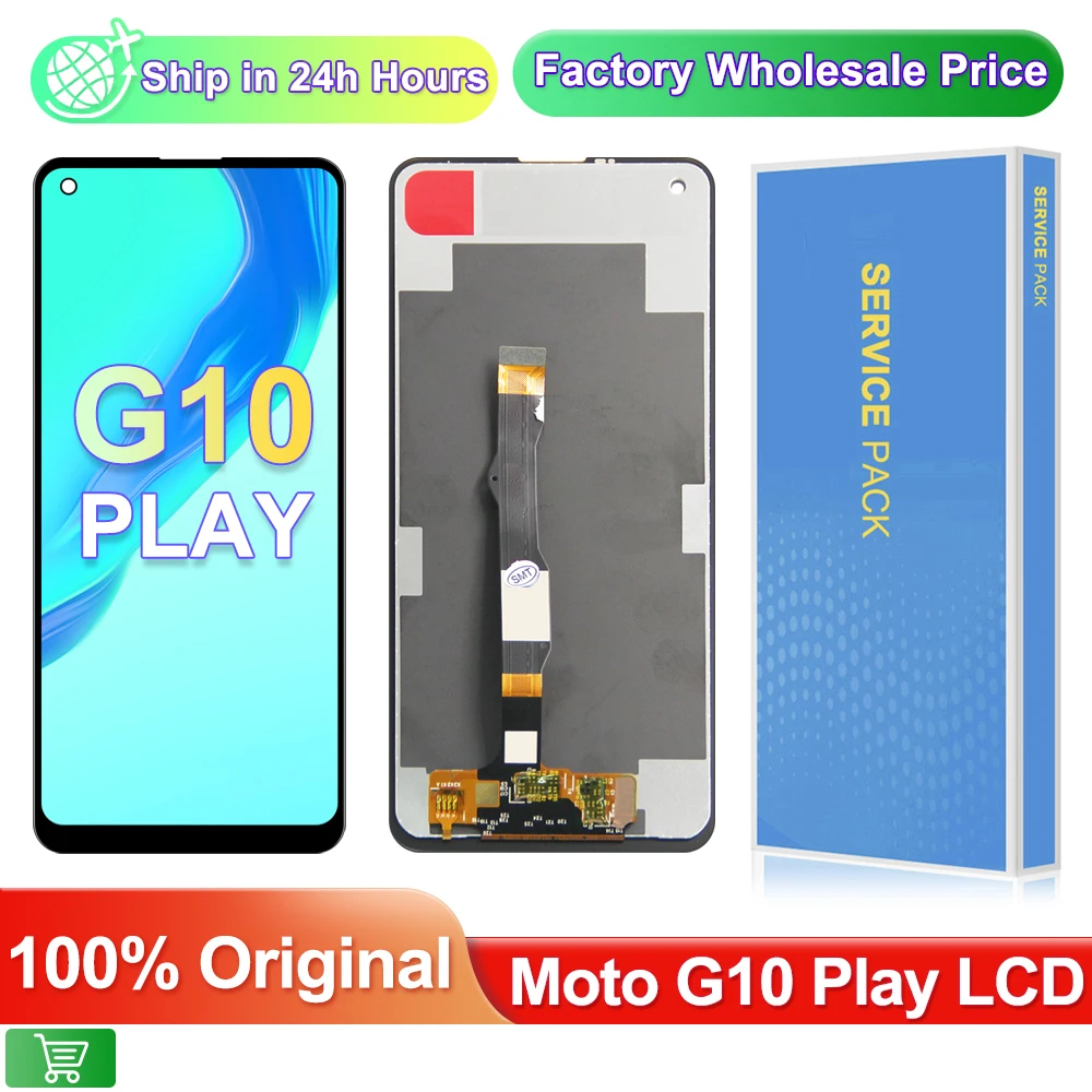 

ЖК-дисплей 6,6 дюйма для Motorola Moto G10 Play, сменный сенсорный дигитайзер в сборе для Moto G10 Play, ЖК-экран, оригинал