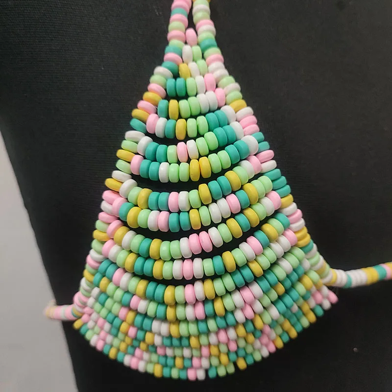 Romantic Chrimas Gift Candy Bra Colourful Rainbow Body Chain Cute And Sexy Bikini Underwear For Women