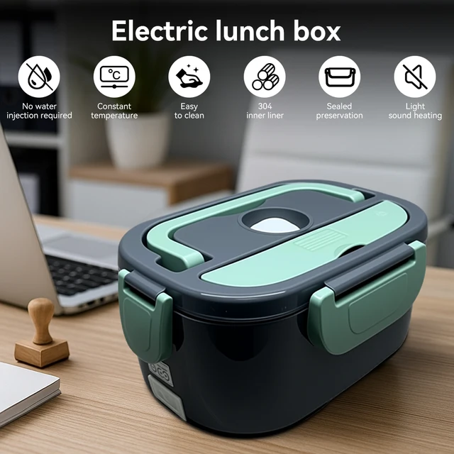 Electric Lunch Box Portable Food Heater Stainless Steel Inner Pot Food Container For Office Outdoor Camping Bento Picnic 1