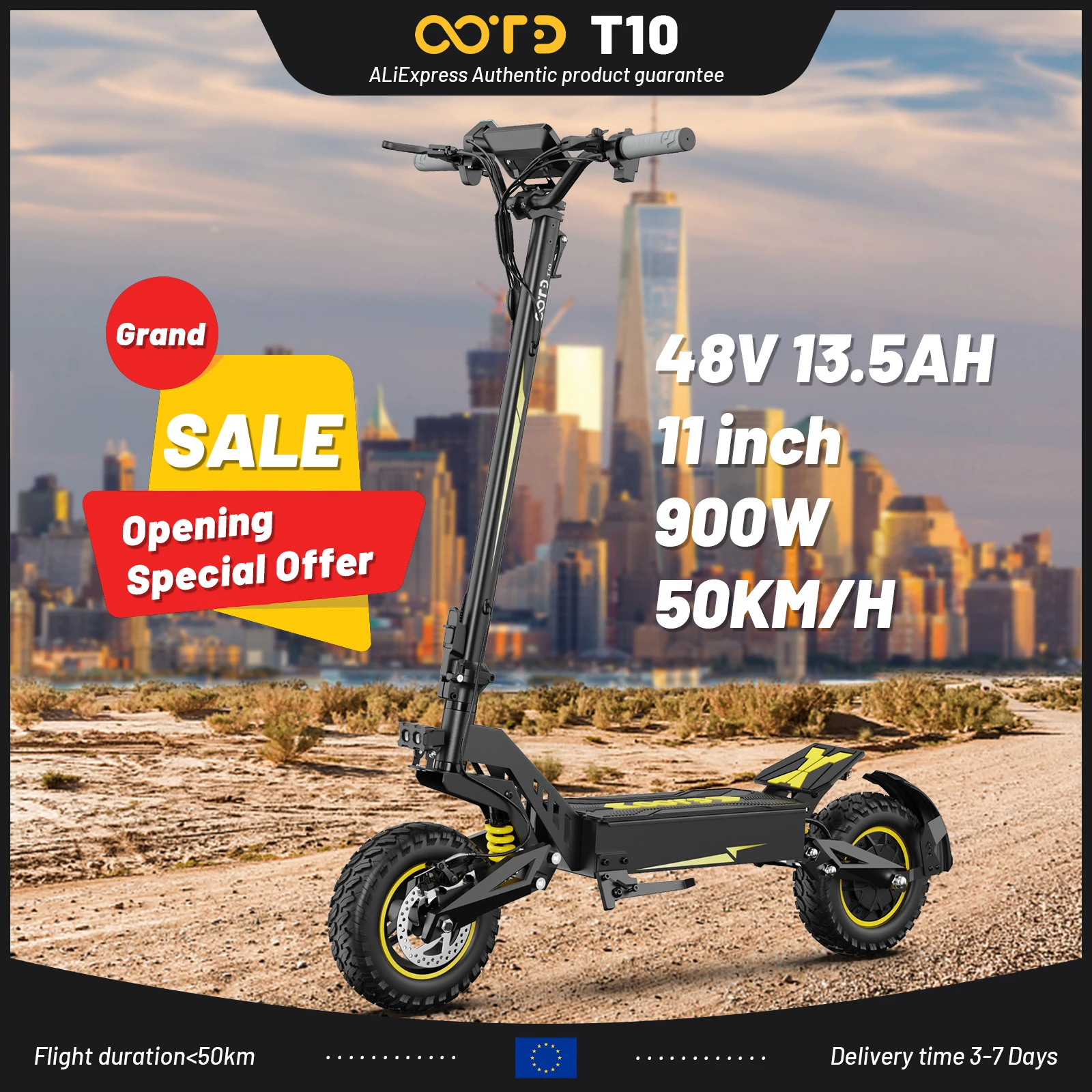 Hulajnoga elektryczna dla dorosłych OOTD T10 z Polski za $370.12 / ~1437zł
