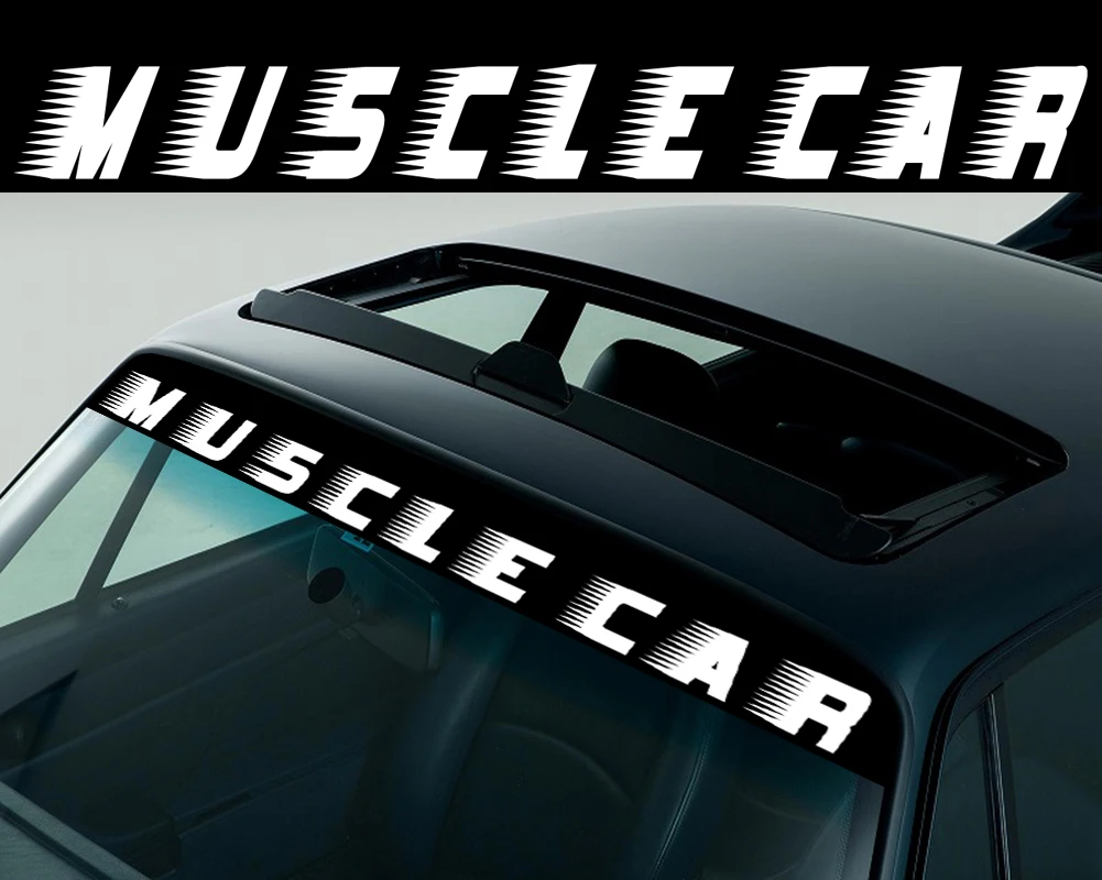 Car Exterior Stickers Decorative Front Windshield "MUSCLE CAR" Creative