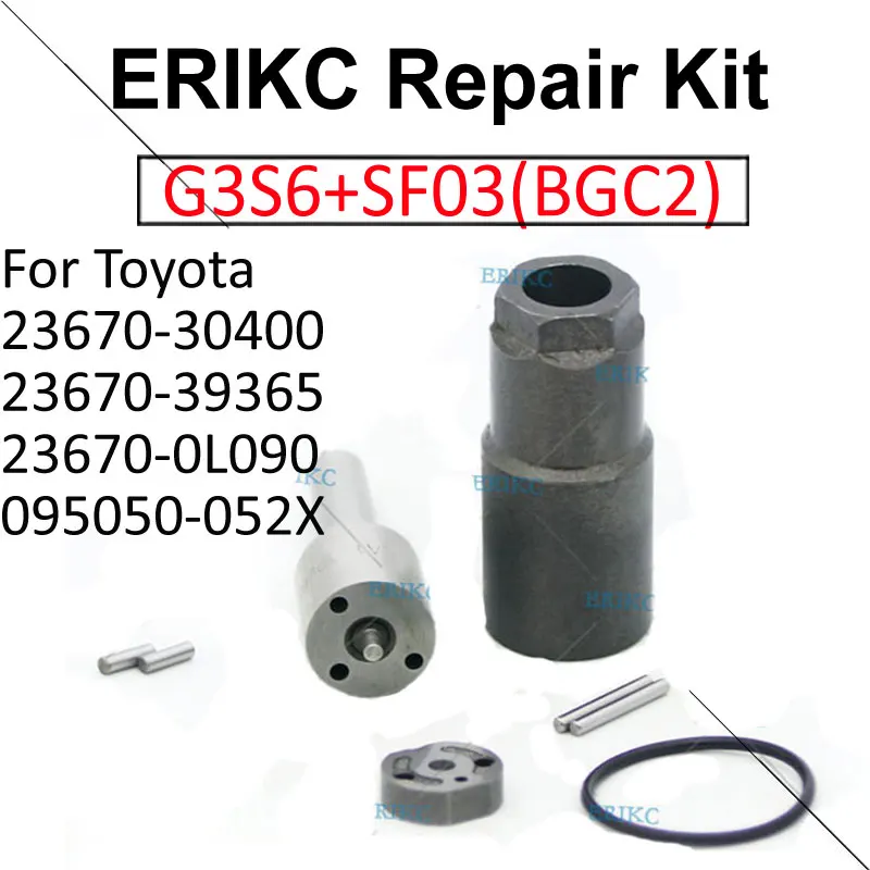 

G3S6 Diesel Injector Nozzle Tip SF03 Valve Orifice Plate BGC2 for Toyota 23670-30400 23670-39365 23670-0L090 Sprayer Rebuild Kit