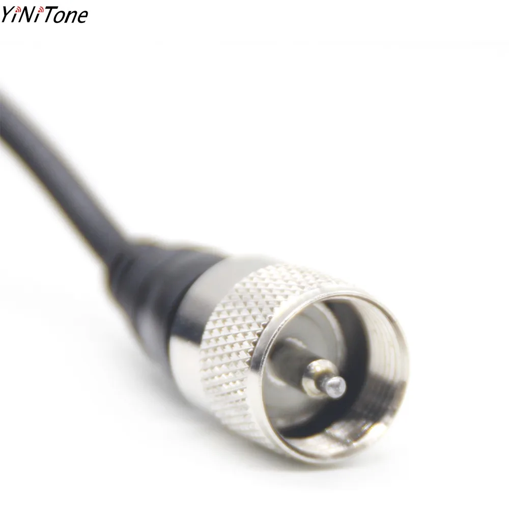 YiNiTone PL-259 to N/SMA/BNC Shark Fin Design VHF UHF 144/430Mhz Dual Band Antenna for QYT KT-7900D 8900 BJ-328 BJ-318 BAOFENG