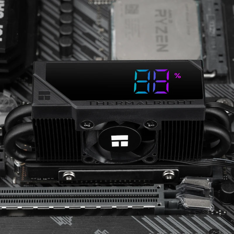 Thermalright HR-10 2280 PRO DIGITAL M.2SSD solid state drive digital display heat sink 4X5mm heat pipes/3cm fan/support PCI-E5.0