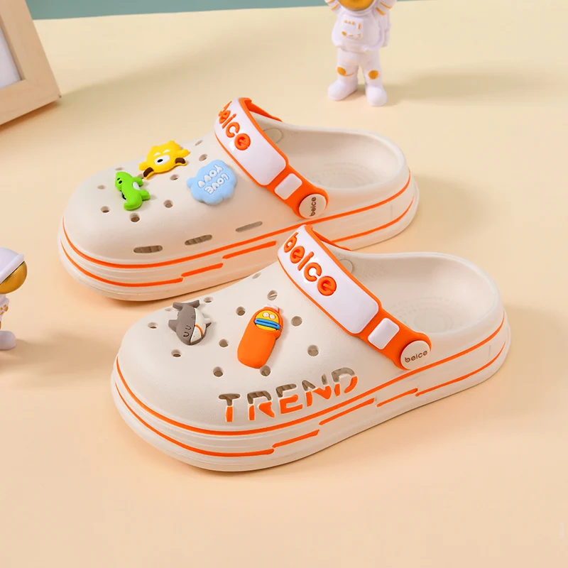 Kids Sandals Boys Girls Adorable Clogs Garden Shoes With Charms Comfortable Lightweight Hollow Out Non-slip Sandals For Kids Children kids shoes children sandals kids sandals