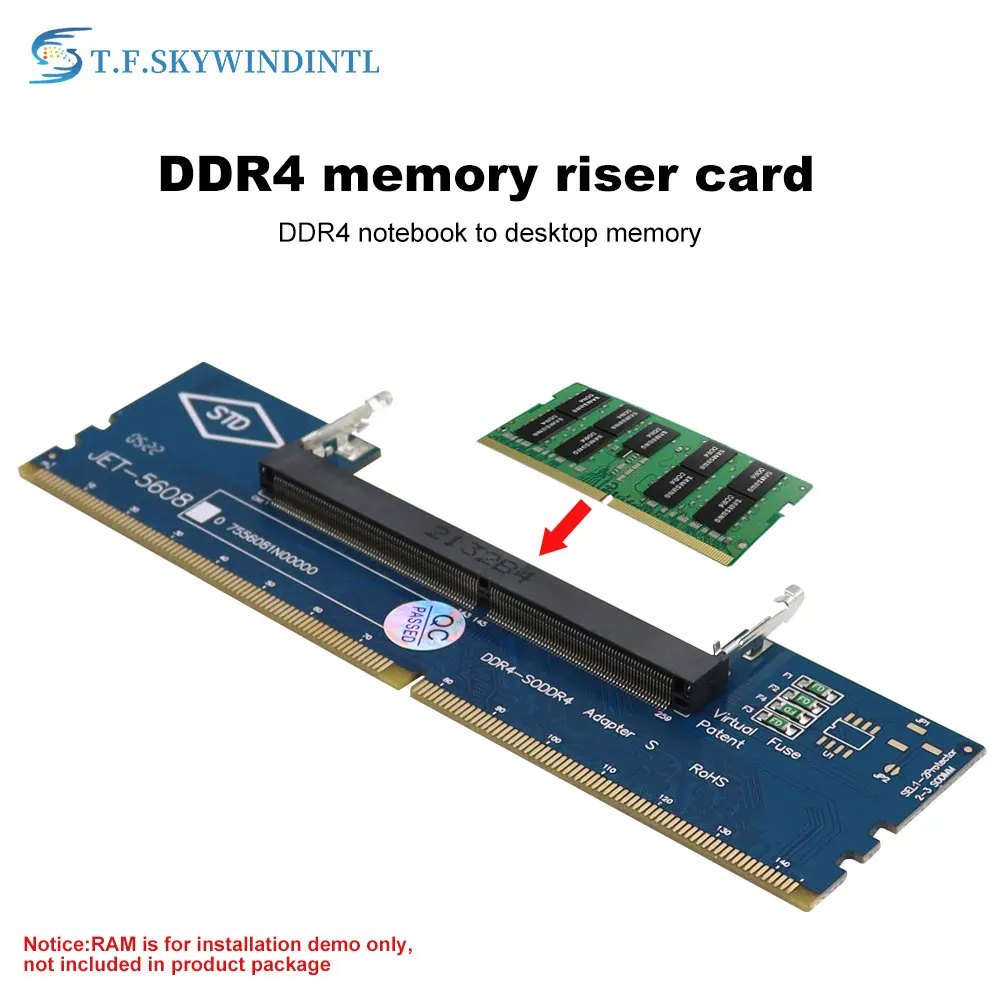 New Laptop DDR4 RAM Adapter Card DDR4 SO DIMM DIMM Memory PCB Design Desktop DIMM Memory RAM Connector Card