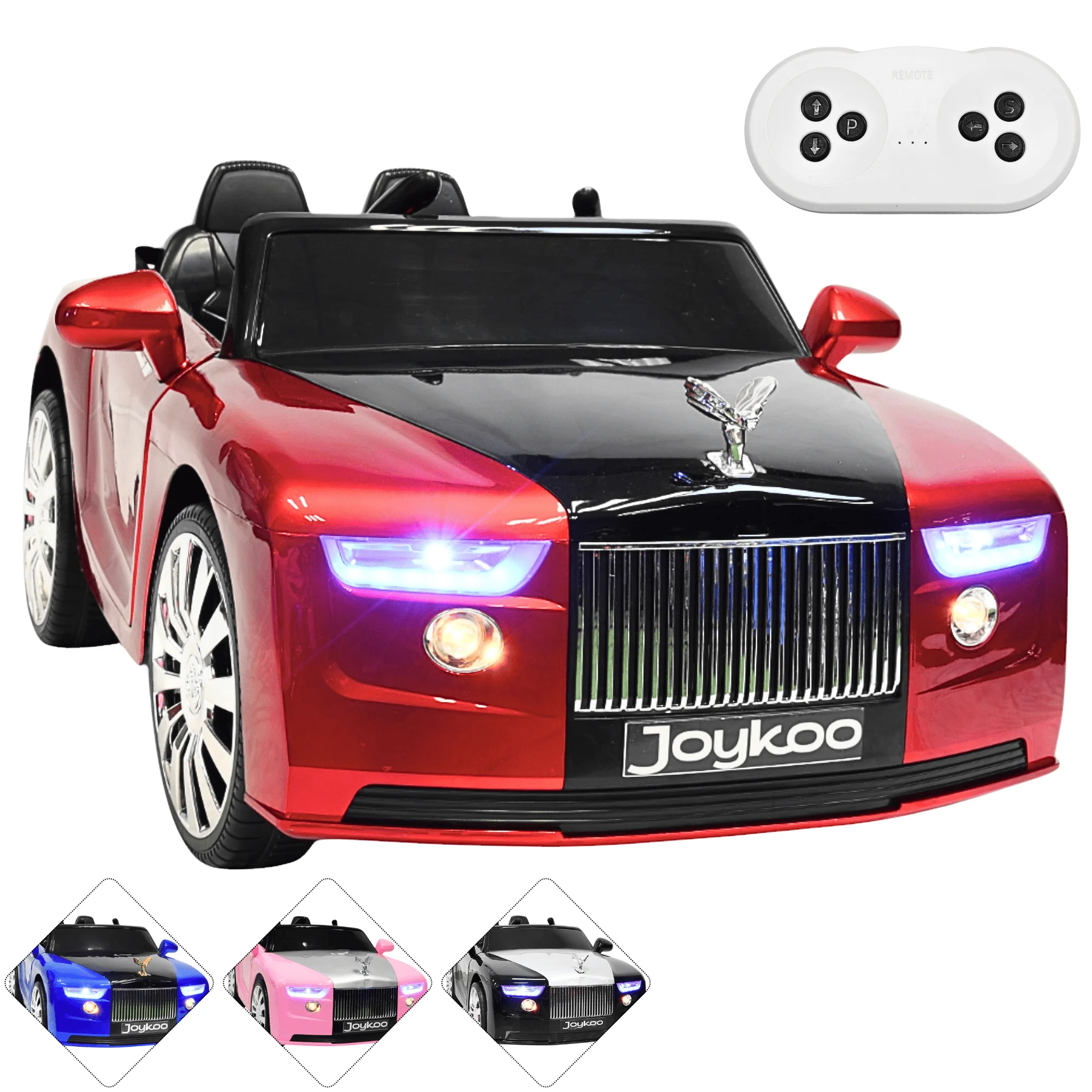Montable Electrico Clásico para Niños Conexiones Bluetooth USB y Auxiliar Luces Sonido 12v