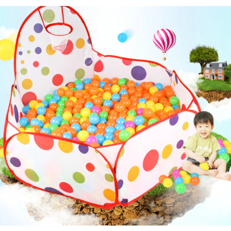0.9-1.5M Portable Baby Playpen Children Ball Pit with Basketball Hoop Kid Dry Pool Folding Indoor Outdoor Garden Playhouse Toy