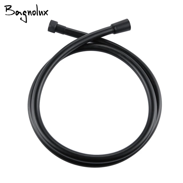 Tuyau de douche Flexible en PVC antidéflagrant, noir mat, tuyau de douche  de 1.5m, raccords de salle de bains maison - AliExpress