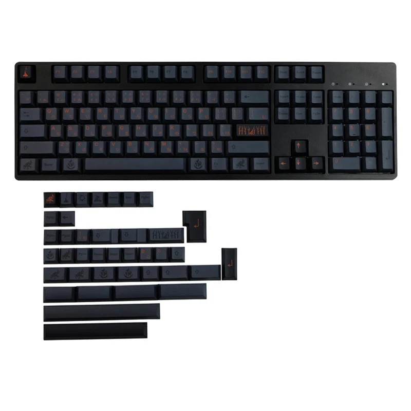 pbt cinco-face sublimação teclado mecânico japonês keycap para mx switch com 7u