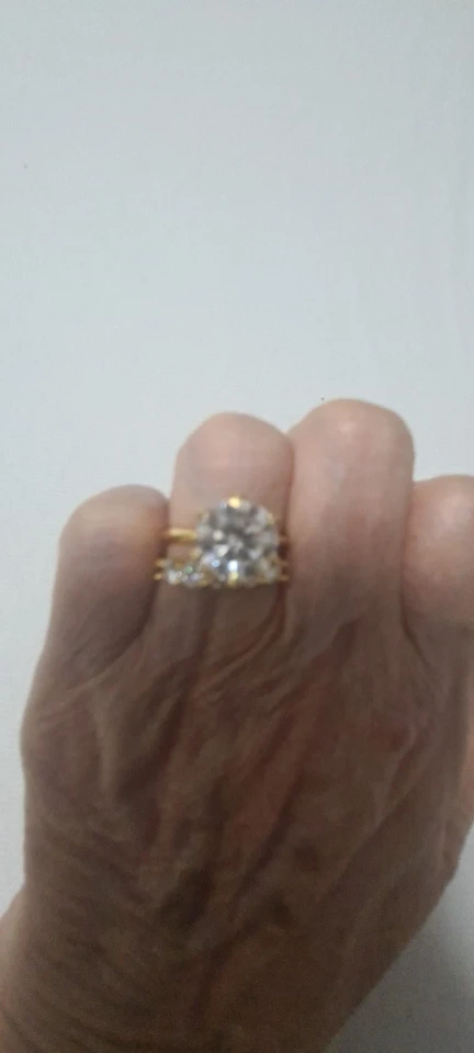 Sparkl365 Moissanite™ FLEURIS Solitaire Ring [18K Gold over Silver S925]