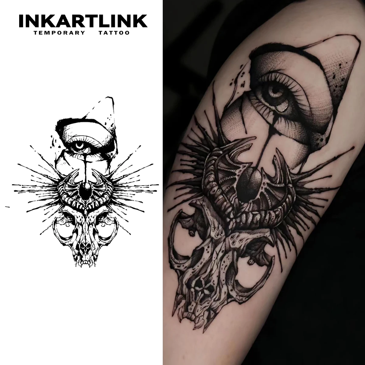 Autocollant de Faux Tatouage Temporaire, Semi-Permanent, Résistant à l'Eau,  Durée de 15 Jours, image size:1200x1200