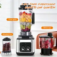 Mélangeur de Table puissant 9500W, presse-agrumes, machine à Smoothie 3 en 1, récipient 0.5/1.5/3L, robot culinaire, mélangeur pour glace, noix et fruits 4