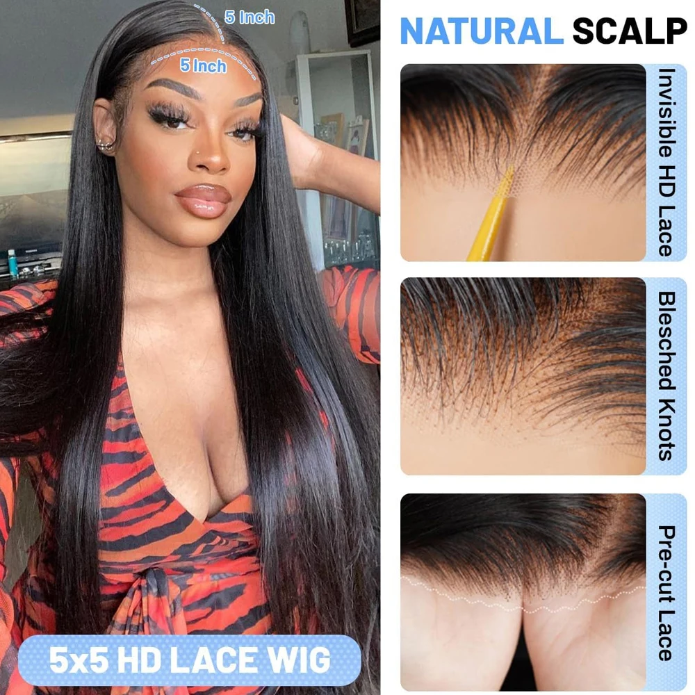 40-42 Inch Deep Wave Wig | HD Lace Front for Women