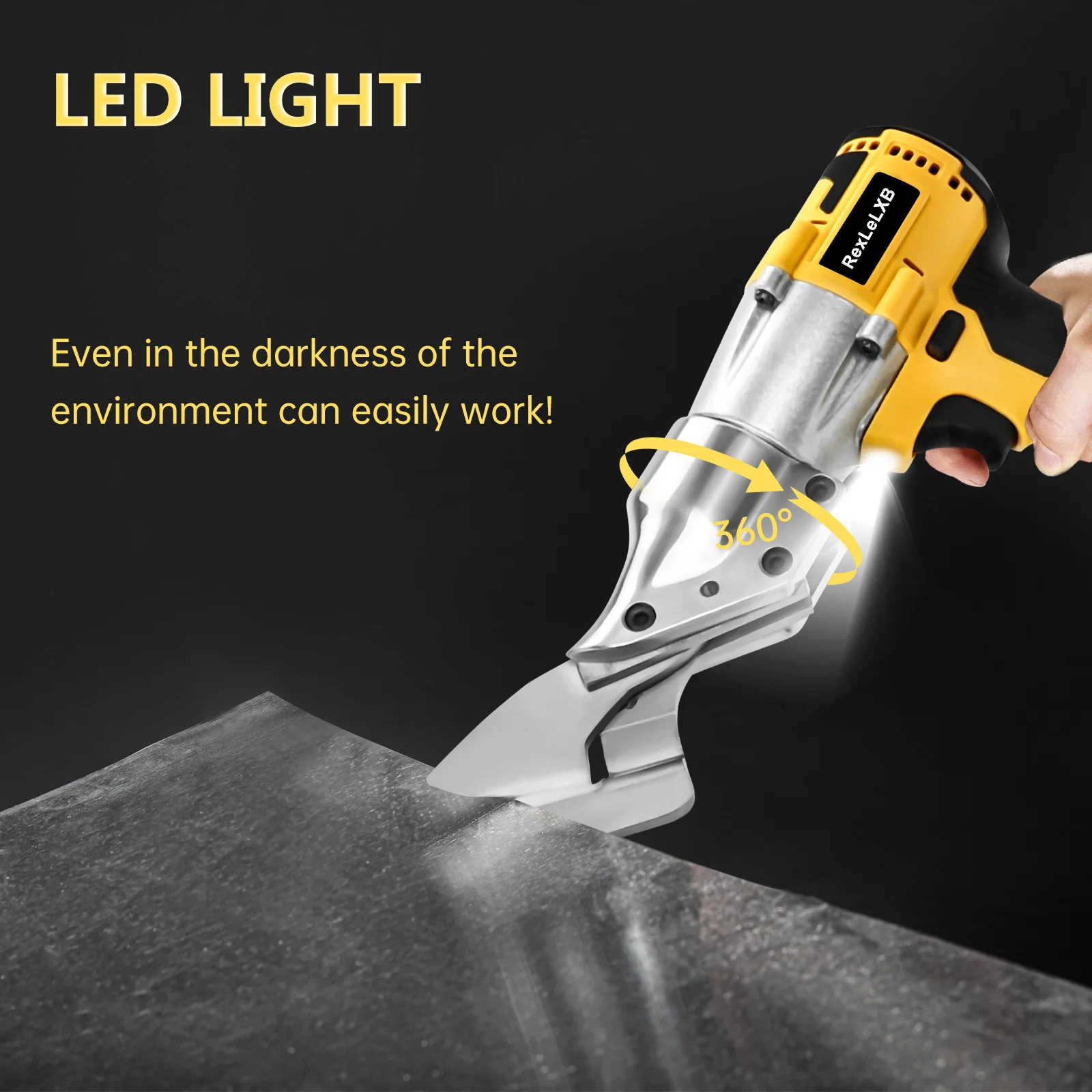 18000RPM Brushless Cordless Iron Scissors For Dewalt 20V Battery Electric Sheet Metal Shears Carbon Steel Cutter (No Battery) 6