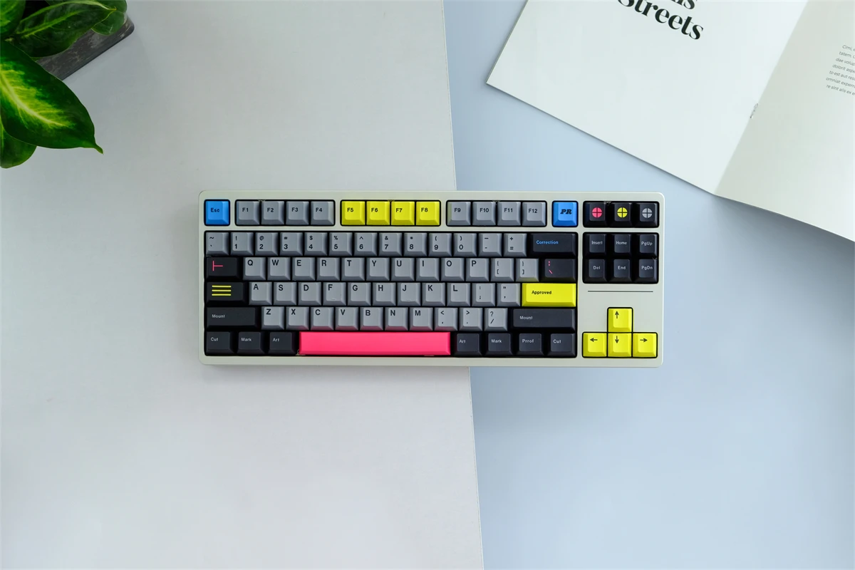 pbt 5-side tintura sublimação teclado mecânico para