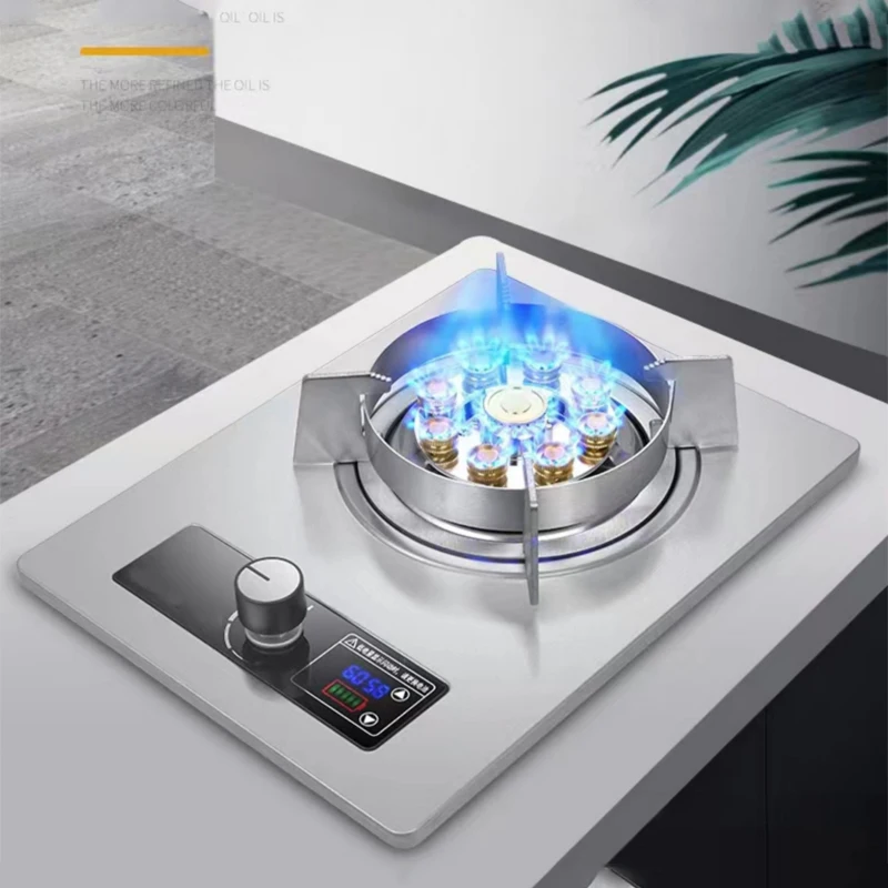 Gas Stove Single Household LPG Hot Kitchen and Bathroom Electric With Built-in Natural Bottled Liquefied Fierce Fire Embedded 2