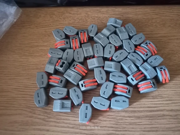 JINH 50 Pcs CMK 41 Lever Wire Quick Connectors 3 4 5 Ports Clamp Electrical Cable Home Terminal Block 0.08-4mm²/ 28-11AWG photo review