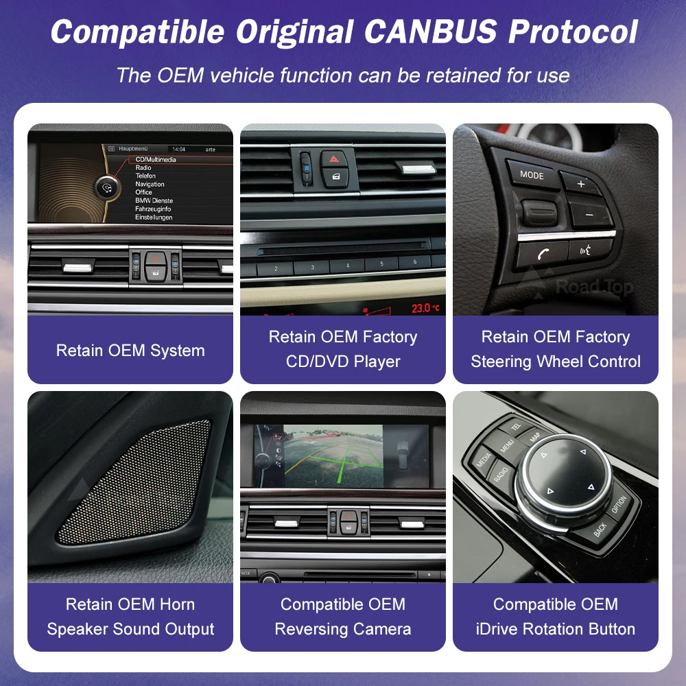 무선 카플레이, 자동차 멀티미디어 플레이어, GPS 내비게이션, 안드로이드 13 터치 스크린, BMW 5 시리즈 F10 F11 CIC NBT 2011-2017