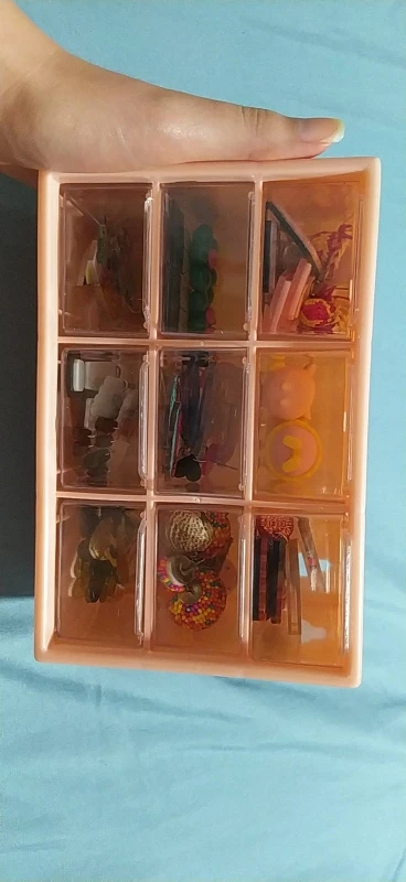Desktop Transparent Storage Box, customer photo