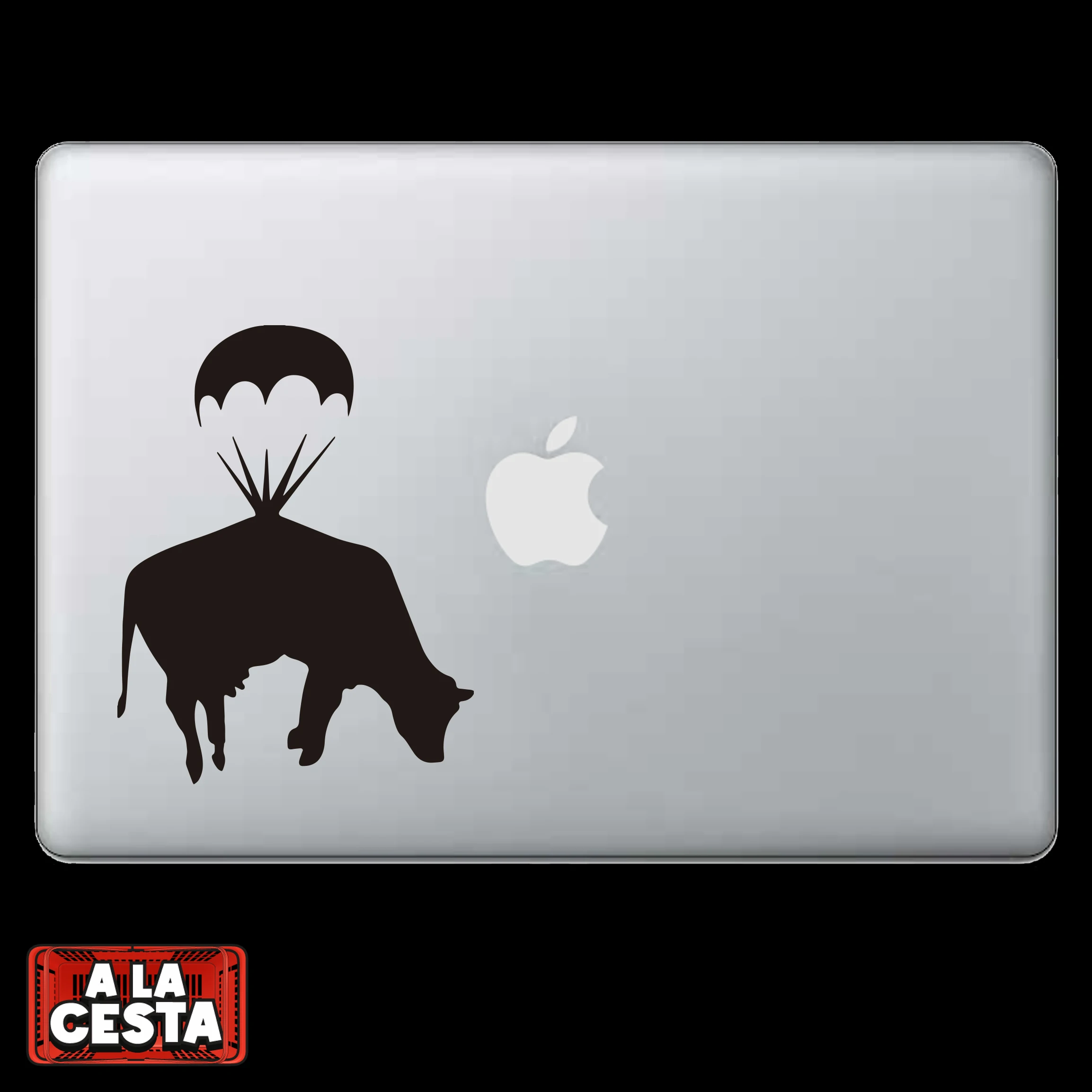Vaca Volando Mucca Volante Paracadute Vinile Decorativo Banksy Graffiti Graffiti Art Urban Adesivi Personalizzati Computer Portatile Macbook Ipadwall 