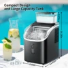 SIMZLIFE Ice Cube Maker Machine Countertop with External Water Tank, 45Lbs, 16Pcs Ready in 13 Mins,Auto-Cleaning,Black 2