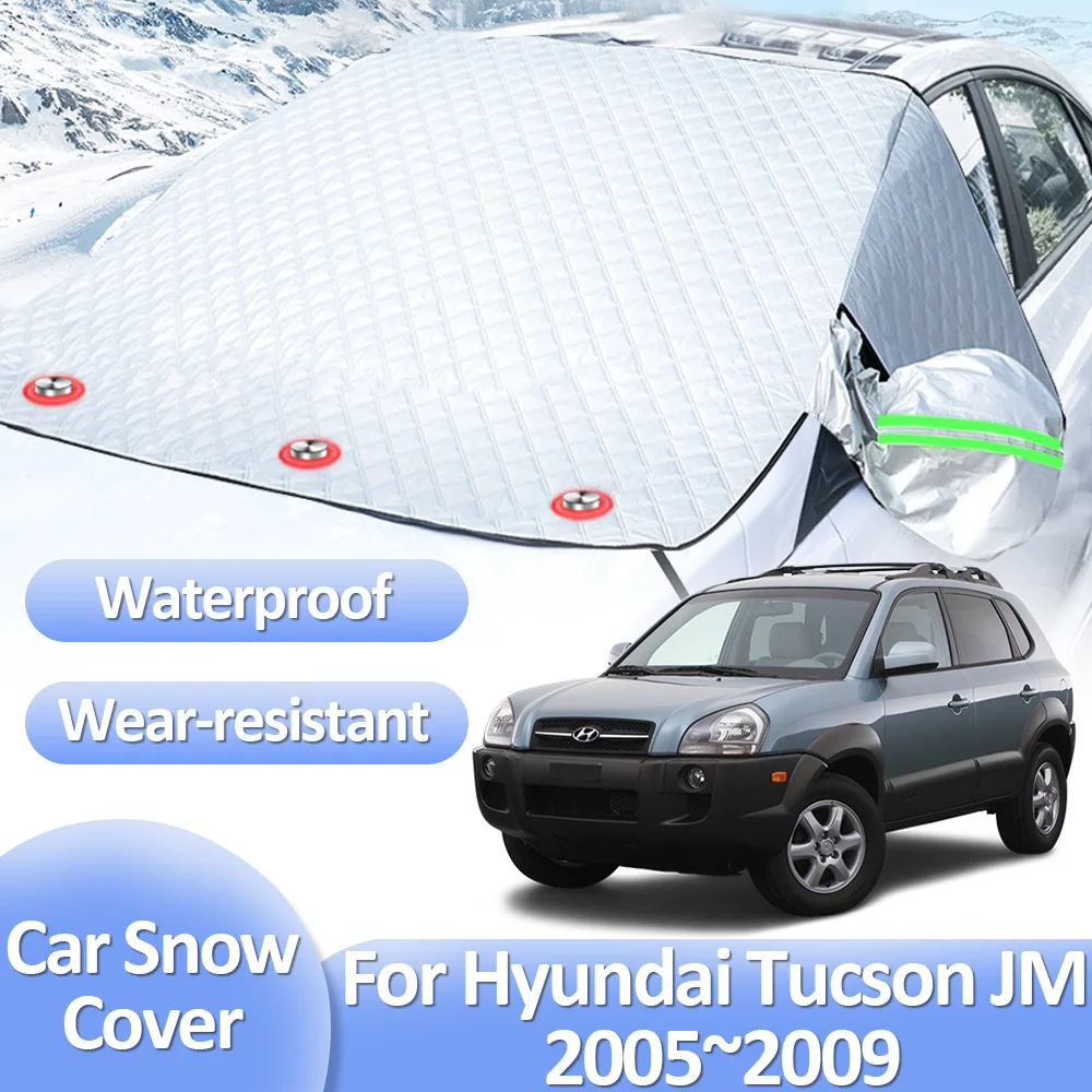 

Для Hyundai Tucson JM 2005 ~ 2009 2006 2007 2008 зимние снежные чехлы Защита от мороза ветрозащитные автомобильные аксессуары для защиты от льда