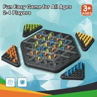 Chain Triangle Chess Game, Geometric Chess Game, Board Games for Family Night, Family Games for Kids and Adults, 2 to 4 Players 2