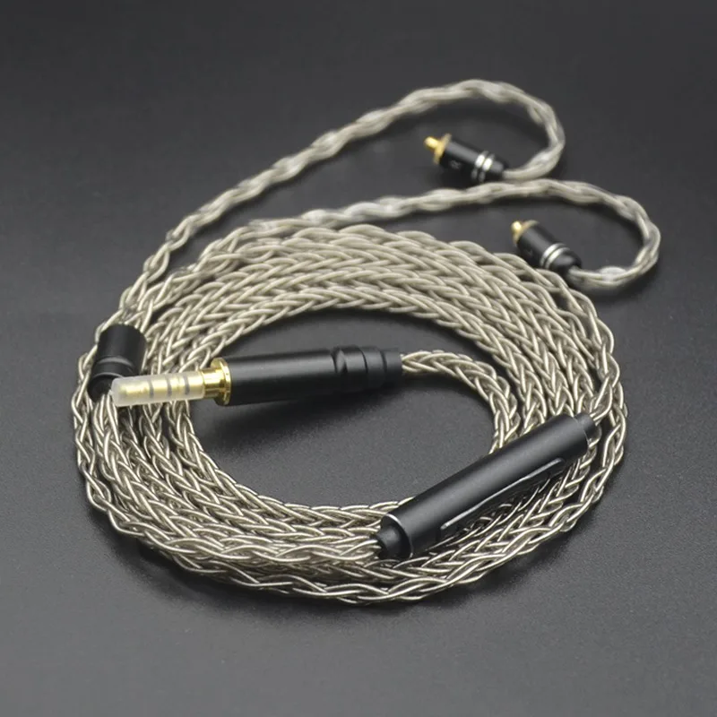 MMCX Earphone Cable 3.5mm Plug Headphone Upgrade Cable With Microphone For Shure 215 535 846 ue900 n3ap
