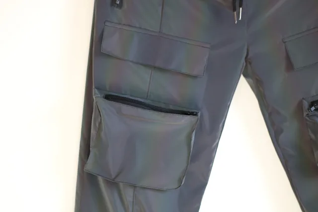 Holographic Reflective Cargo Pants 9
