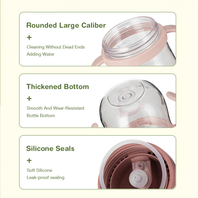MAMIJOY 250ML 중력 볼 및 핸들 및 스케일이있는  학습 마시는 컵 누출 방지 내열성  물 컵 BPA FREE BY01