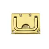 Marine 316 Stainless Steel Brass Plating Hatch Pull Handle with Mounting Screws Round Square Flush Lift Ring for Boat 4
