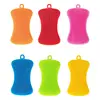 2Pcs/1Set Silicone Dishwashing Brush Multi-piece Multi-color Combination Set Washing Dishes Sponge Brush Kitchen Cleaning 1