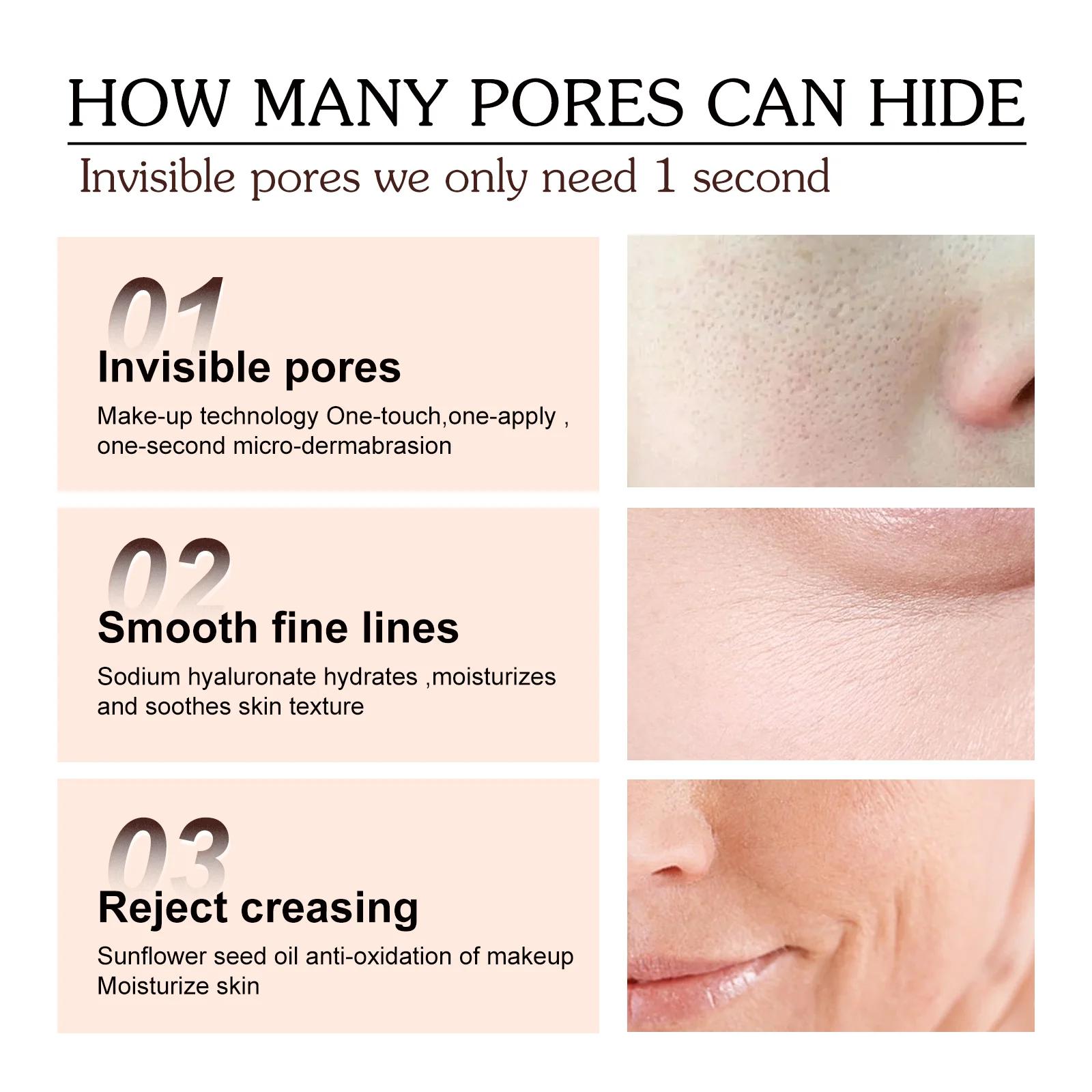 Moisturizing Waterproof Face Primer Makeup Base Gel Oil-control Matte Smooth Fine Lines Invisible Pore Invisible Isolation Stick