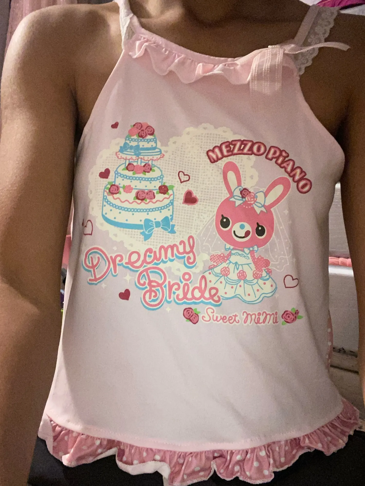 Pink Mezzo Piano Tank Top - Cutecore Aesthetic photo review