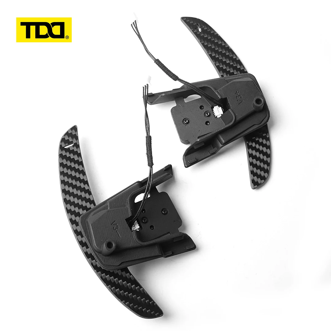 폭스바겐 골프 7 MK7 MK7.5 GTI 골프 R 시로코 아르테온용 TDD 플러그 앤 플레이 카본 파이버 마그네틱 패들 시프터