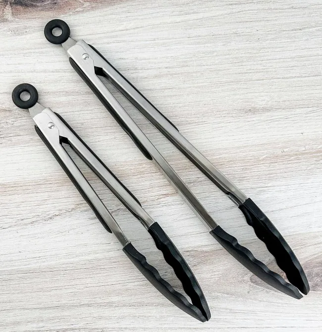 7/9/12inch Silicone Kitchen BBQ Tongs Stainless Steel Locking Cooking Tongs with Silicone Tips Non-Slip Food Tongs for Cooking photo review