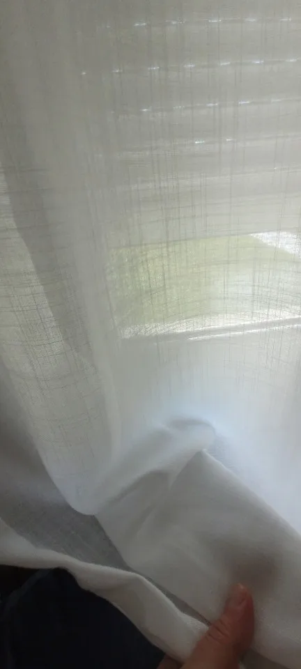 Modern Decorative Linen Solid Home Linen White Sheer European Style Window Curtains Rod Pocket Grommet photo review