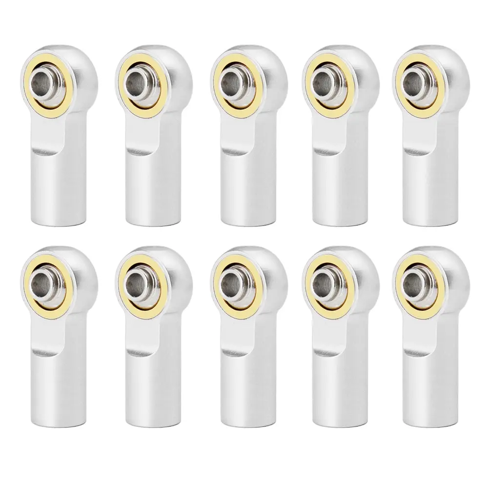 10Pcs Metal M3 Aluminum Link Rod Tie Rod End Ball Joint for AXIAL SCX10 D90 D110 Tamiya CC01 Racing 1/10 RC Car Track Car 4