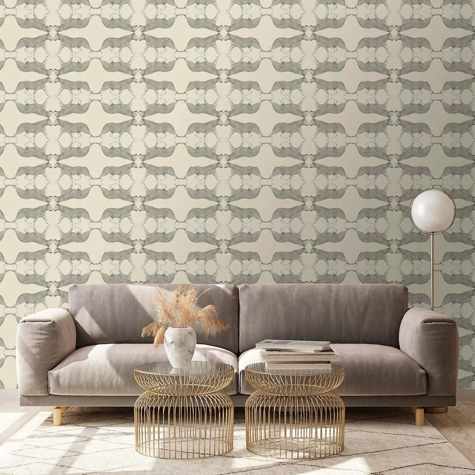 

LEOPARD WALK SABOR Wallpaper, Nordic wallpaper, Scandinavian style Leopard Wall Paper