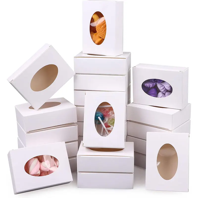 20/30Pcs Mini Kraft Paper Packaging Boxes with Transparent Window for Soap, Bakery Trea... - SKU MPPB2244 - UGI Packaging