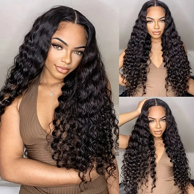 

13x4 3x6 HD Lace Frontal Deep Wave Frontal Wig Brazilian Curly Lace Front Human Hair Wigs For Women Wet And Wavy Water Wig
