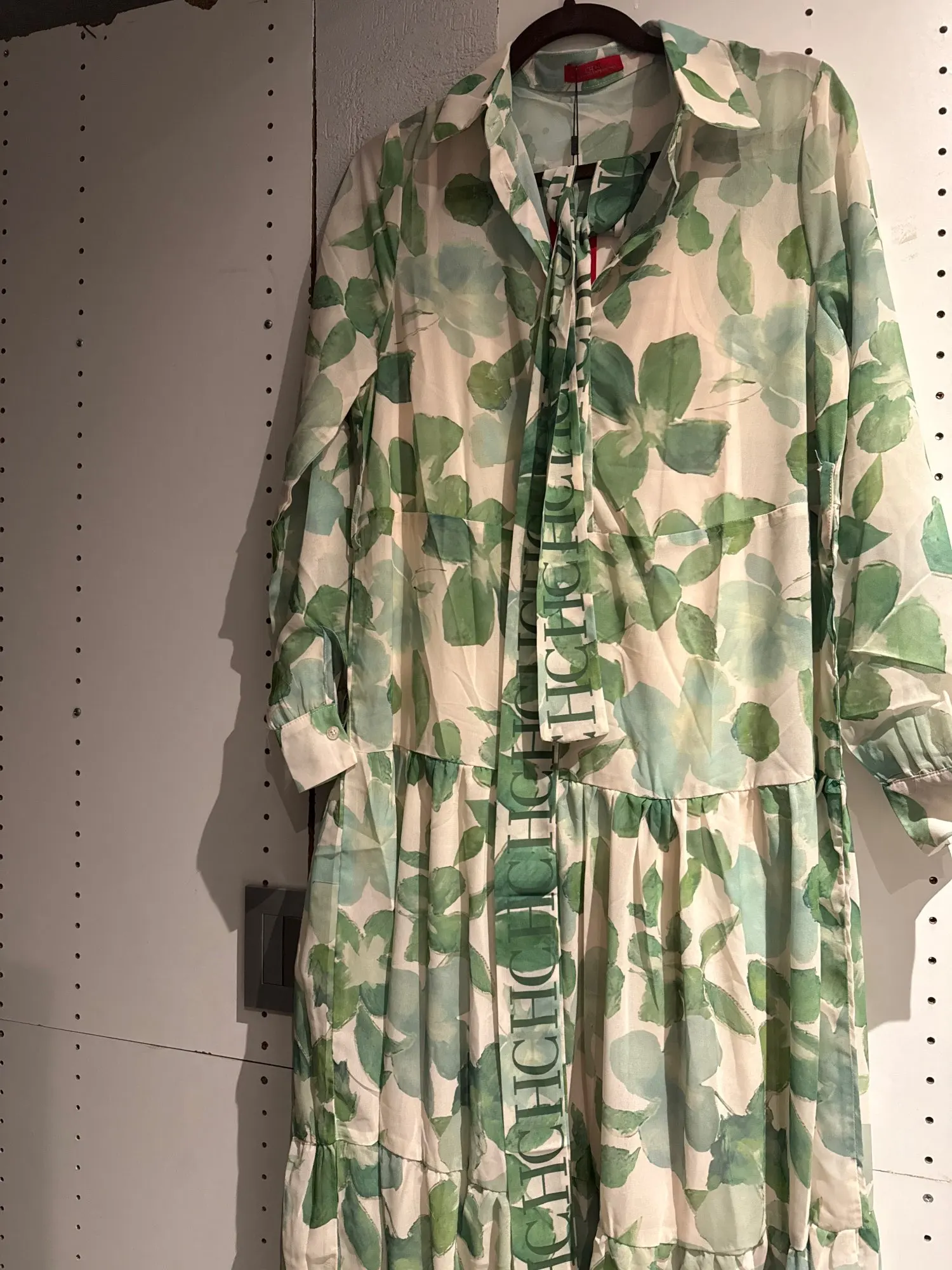 CHCH 2025 Women's New Belted Chiffon Print Long Dress photo review