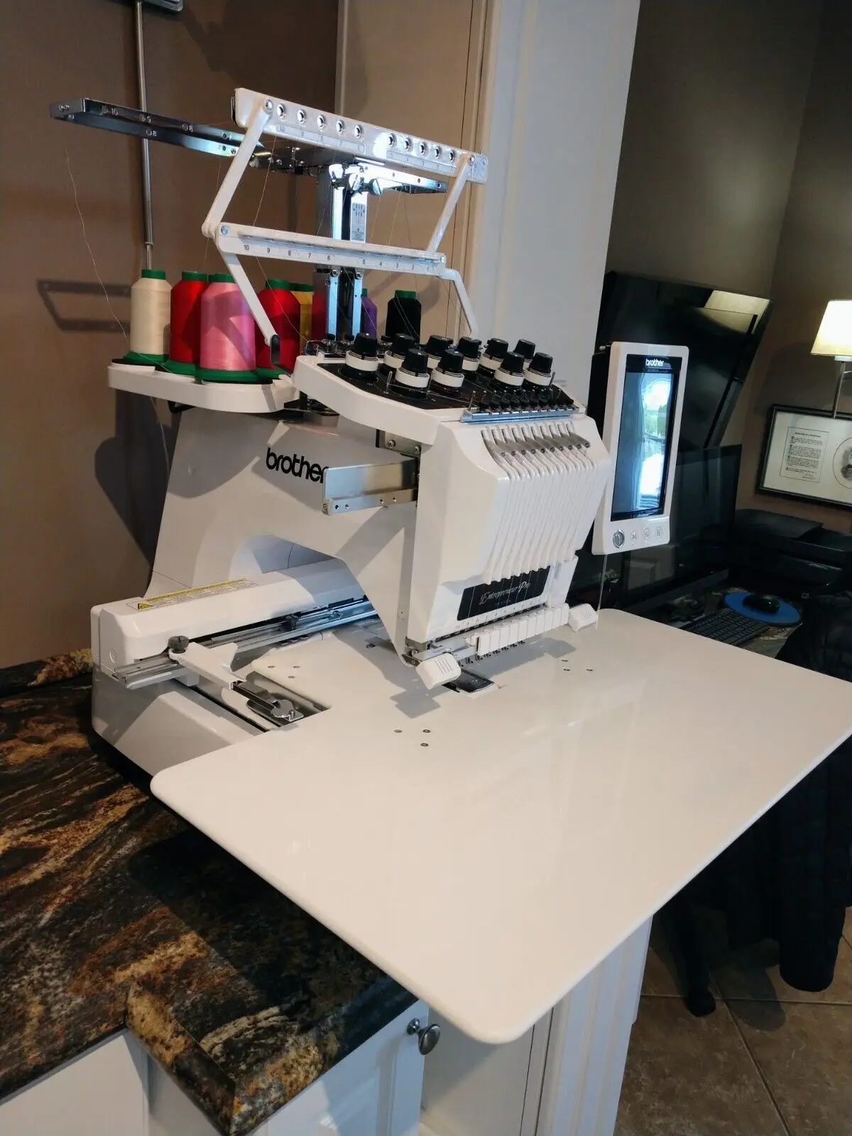on PR1000e Entrepreneur 10 Needle Embroidery Machine