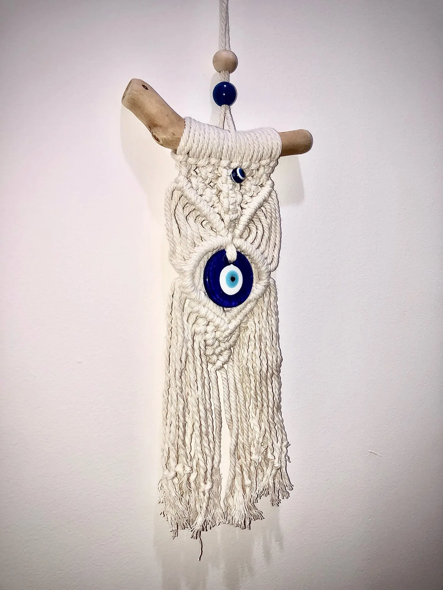 Evil Eye Macrame Wall Hanging, customer photo